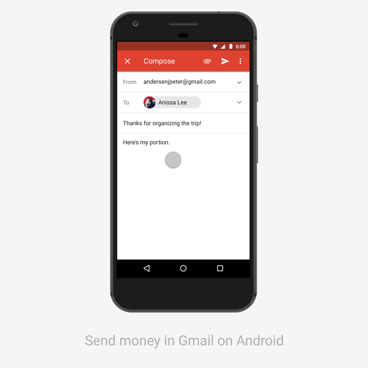 Google добавил функцию денежных переводов в Gmail