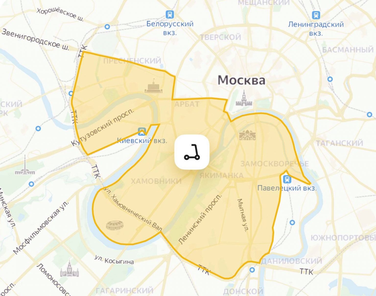 Самокаты карта москва