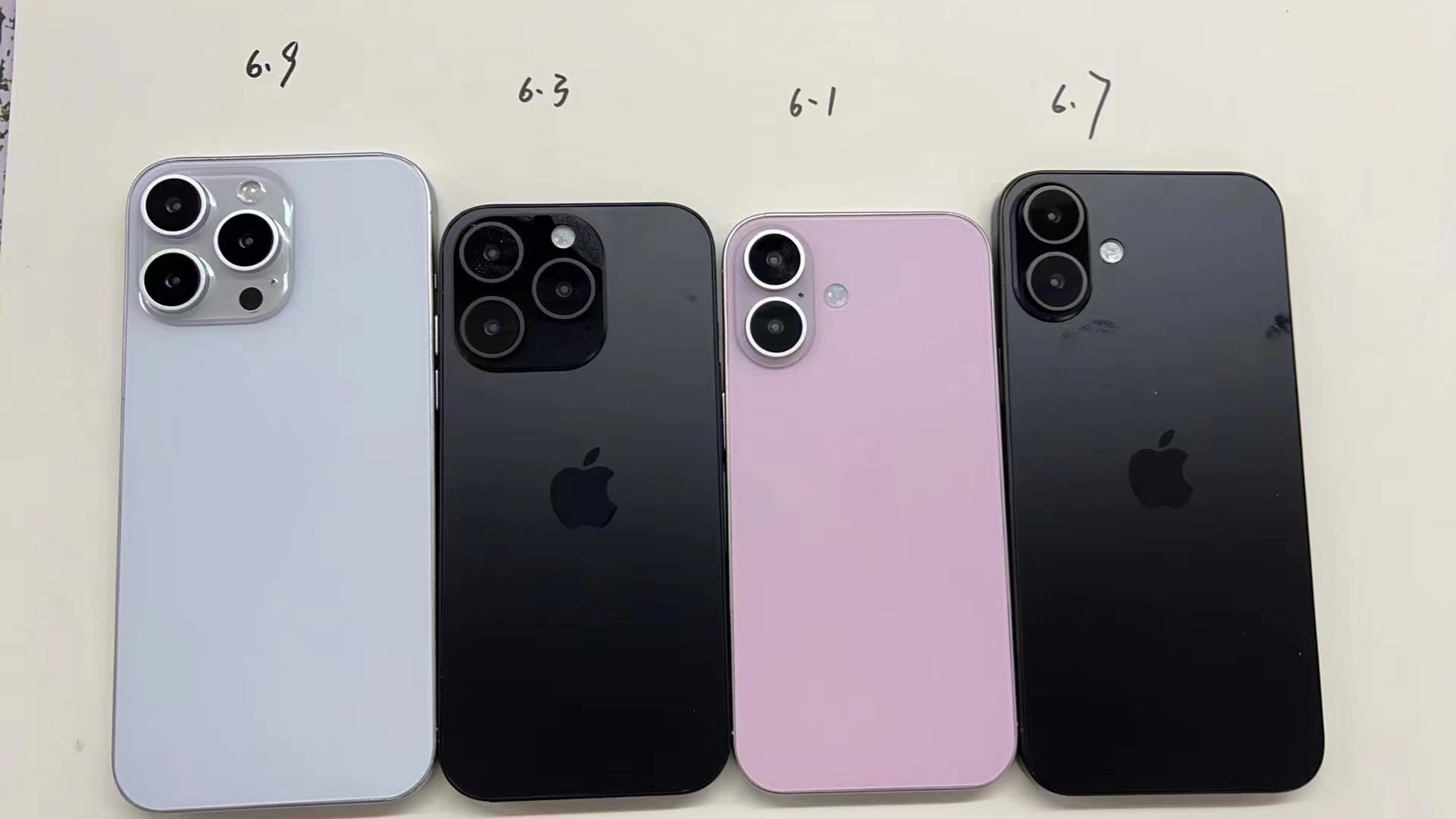 Миниатюрный iPhone 16, огромный 16 Pro Max: сравнительное изображение ...