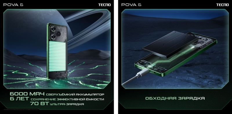 TECNO представил новые модели серии POVA 6 с ультраёмкими ...