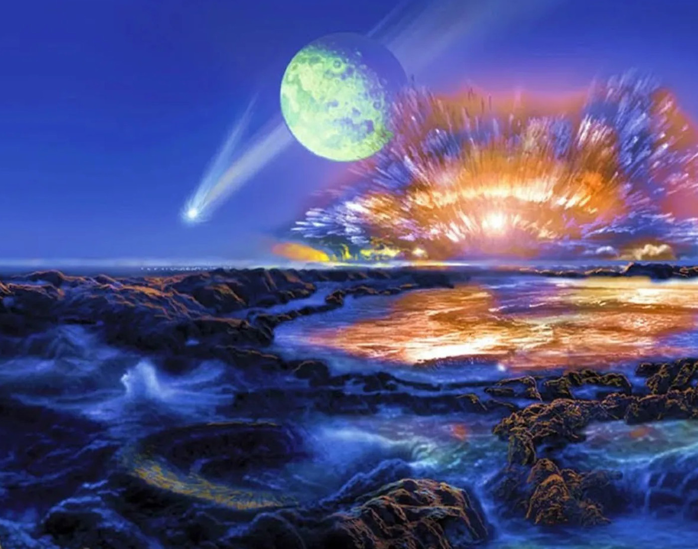 Планета из космоса. Пейзаж другой планеты. Зарождение жизни. Фантастические пейзажи. Фантастические пейзажи.