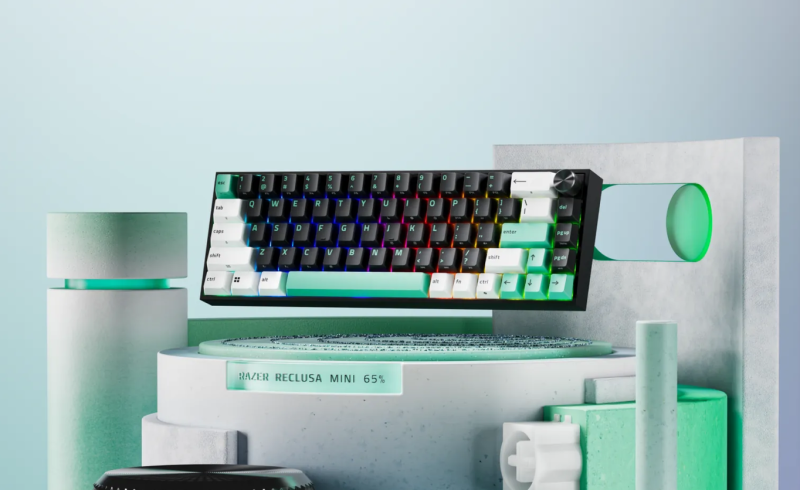 Компания Razer анонсировала беспроводную клавиатуру Reclusa Mini 65% с настраиваемым ходом клавиш
