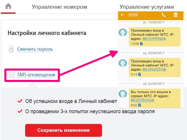 Управление номером. Уведомления в личном кабинете. Как отключить смс оповещение в МТС банке. МТС банк смс информирование. Отключение смс информирования МТС банк.