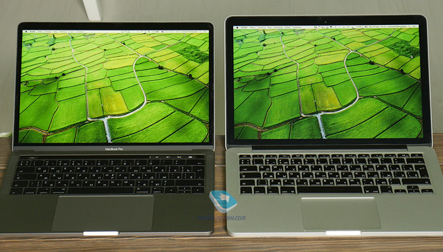 Сравнение MacBook Pro Retina 13 2017 и 2014 года