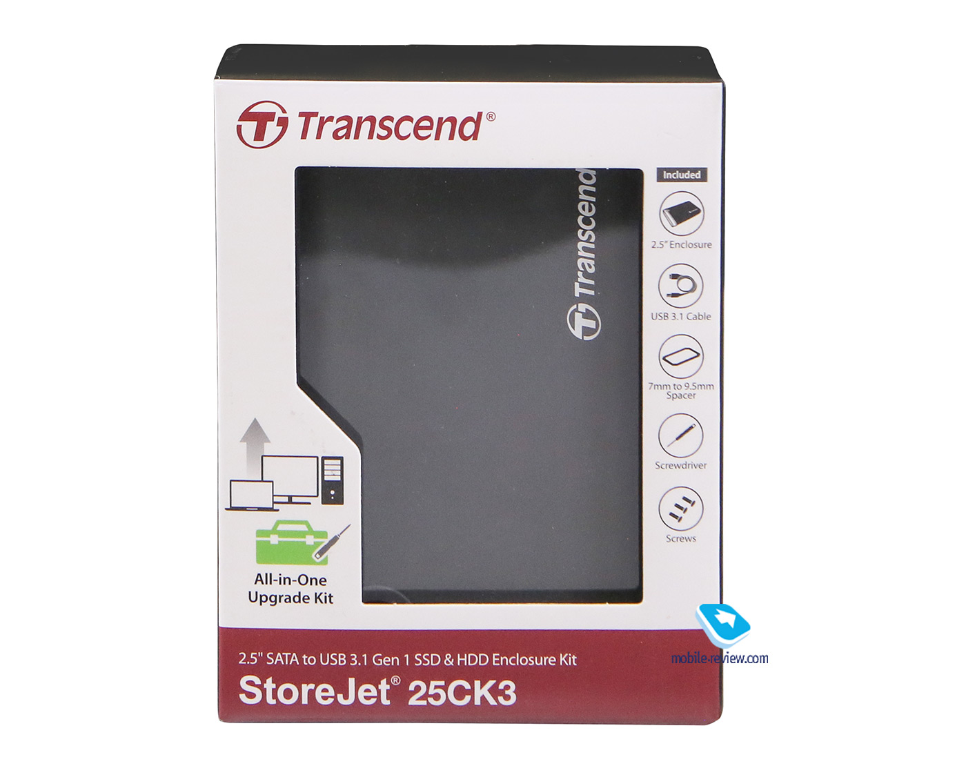 Внешний корпус для 2.5 дюймового SSD/HDD - Transcend StoreJet 25CK3