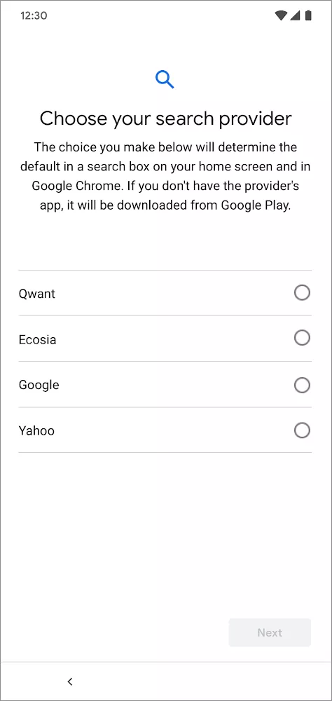 В следующем году Google разрешит пользователям Android выбирать поисковый механизм