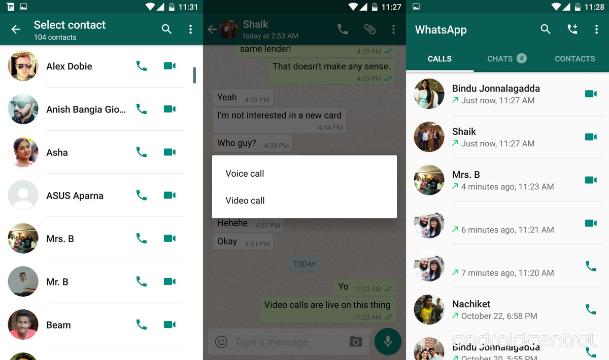 Бета-версия WhatsApp получила функцию видеосвязи.