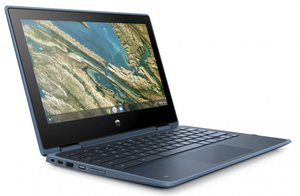 HP Chromebook 11 x360 G3 EE_Dusk Blue_Front Right