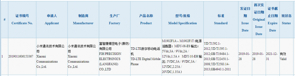 Xiaomi-M1902F1A-T-3C